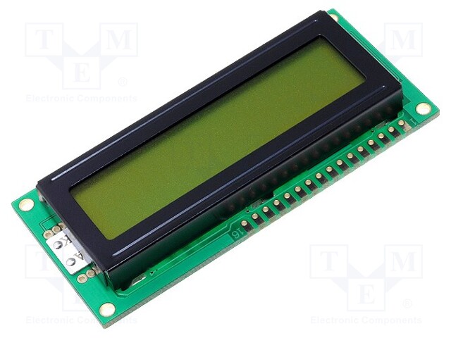 Display: LCD; alphanumeric; STN Positive; 16x2; 80x36x8mm; LED