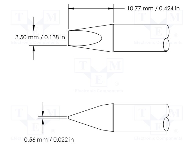 Tip; chisel; 3.5mm; 413°C; for soldering station