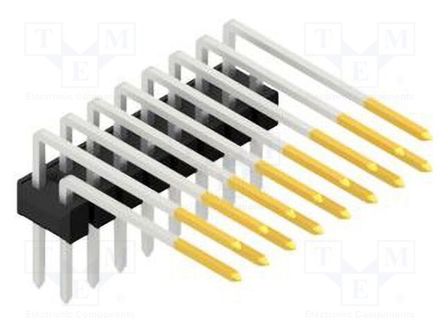 Connector: pin strips; pin header; male; PIN: 16; 2.54mm; THT; 2x8