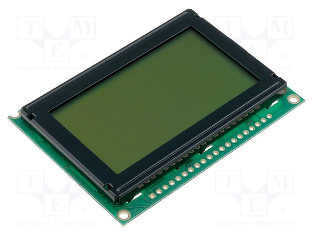 Display: LCD; graphical; 128x64; STN Positive; yellow-green; LED