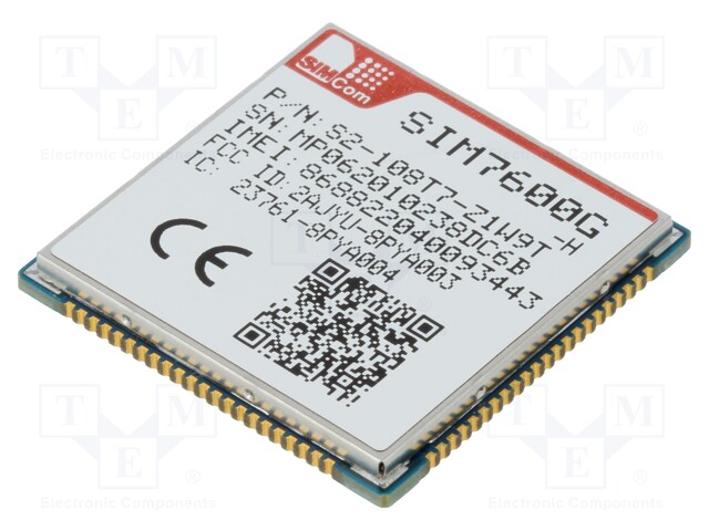 Module: LTE; Down: 150Mbps; Up: 50Mbps; SMD; 30x30x2.9mm