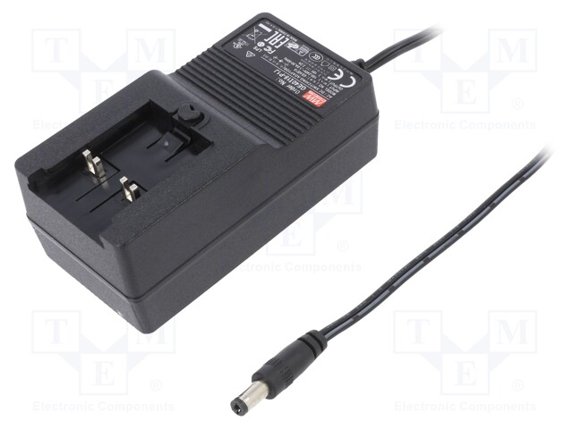 Power supply: switched-mode; 18VDC; 2.2A; Out: 5,5/2,1; 39.6W; 88%