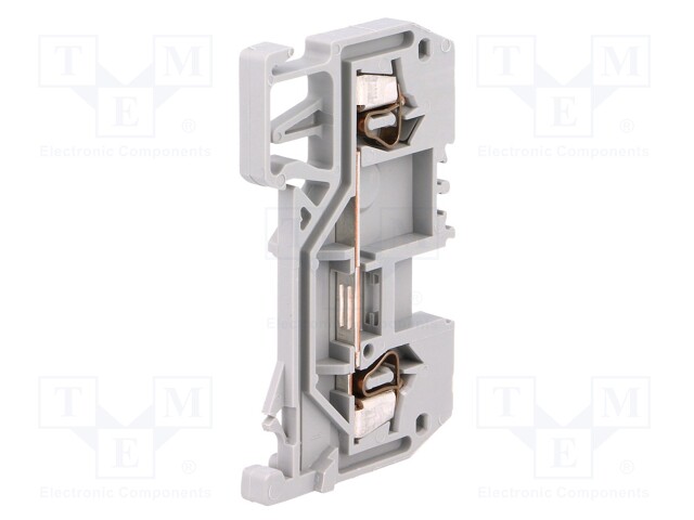 Splice terminal: rail; 0.08÷1.5mm2; ways: 1; terminals: 2; grey