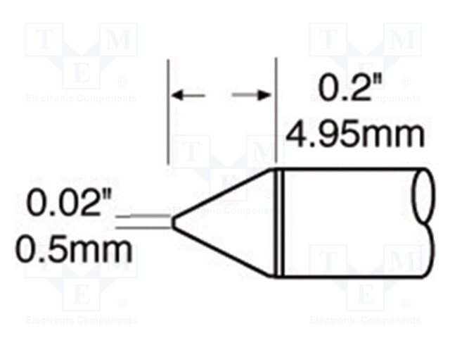 Tip; conical; 0.5mm; 421°C; for soldering station