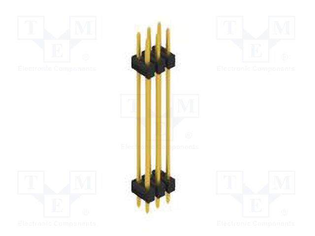 Connector: pin strips; pin header; male; PIN: 6; 2.54mm; THT; 2x3