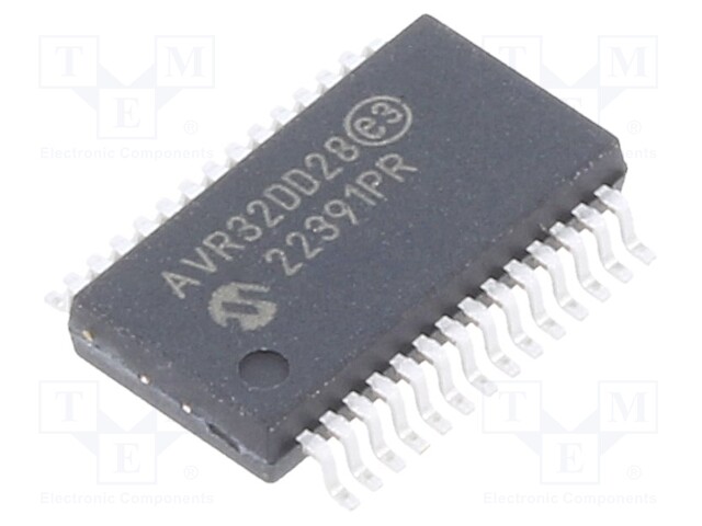 IC: AVR microcontroller; EEPROM: 256B; SRAM: 4kB; Flash: 32kB; Cmp: 1