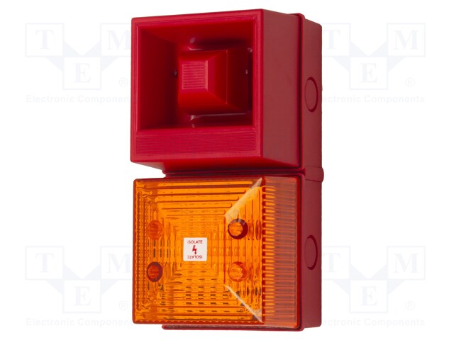 Signaller: lighting-sound; 230VAC; siren,flashing light; LED