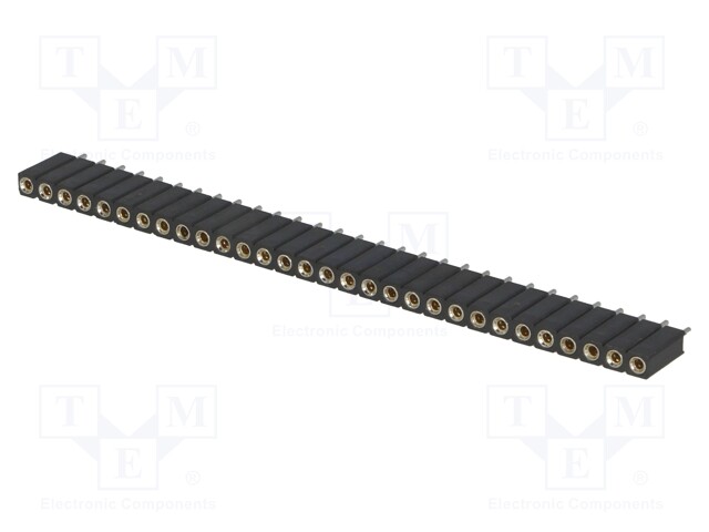 Socket; pin strips; female; PIN: 30; turned contacts; straight