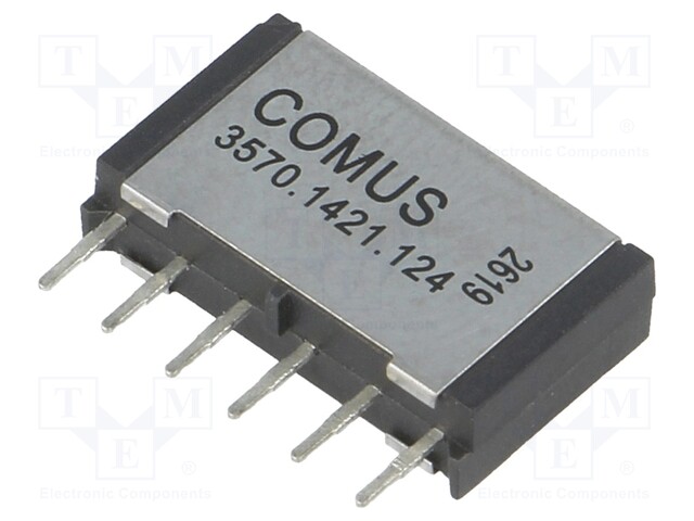 Relay: reed; DPST-NO; Ucoil: 12VDC; 500mA; max.200VDC; 10W; THT; SIP