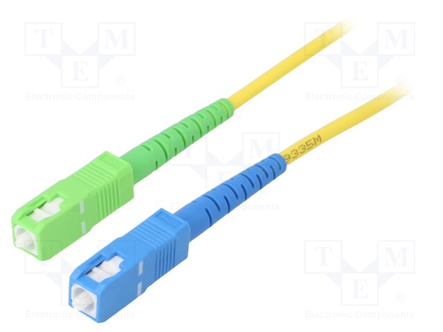 Fiber patch cord; OS2; SC/APC,SC/UPC; 2m; Optical fiber: 9/125um