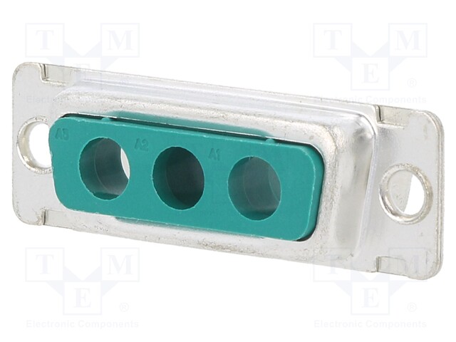 D-Sub; socket; female; on PCBs; THT; Locking: screws; 5A