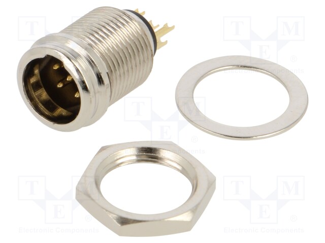 Connector: XLR mini; PIN: 5; male; Enclos.mat: zinc alloy; socket