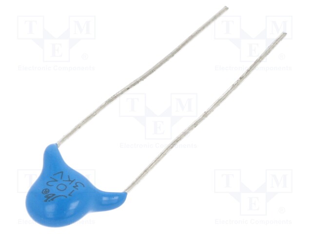 Capacitor: ceramic; 1nF; 3kVDC; Y5V; ±20%; 7.5mm