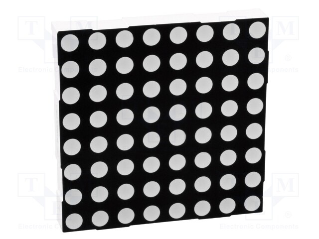Display: LED; matrix; 8x8; green; 6.2mcd; anode; 60.2x60.2mm