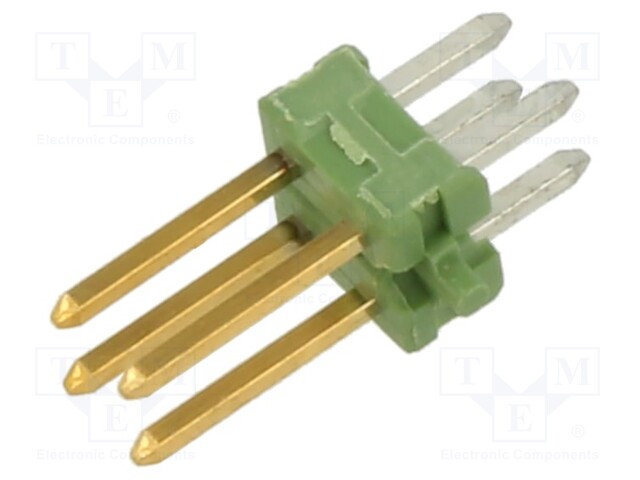 Pin header; pin strips; AMPMODU; male; PIN: 4; straight; 2.54mm; THT