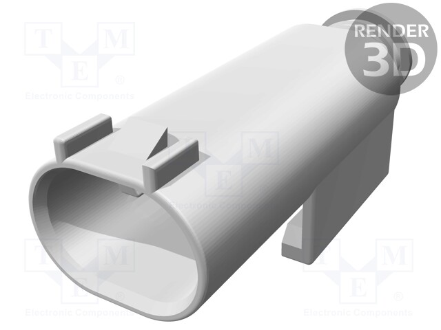 Connector: automotive; plug; male; PIN: 2; w/o contacts