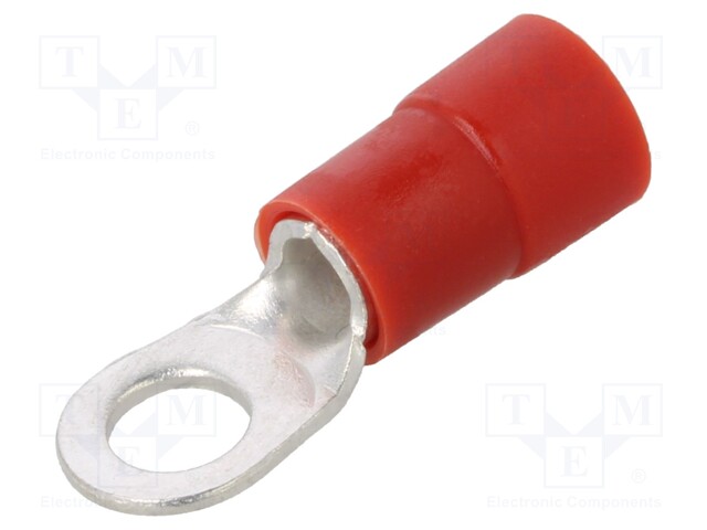 Tip: ring; M6; Ø: 6.5mm; 10mm2; crimped; for cable; insulated; tinned