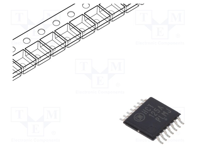 IC: digital; 3-state,buffer,non-inverting; Channels: 4; IN: 1; SMD