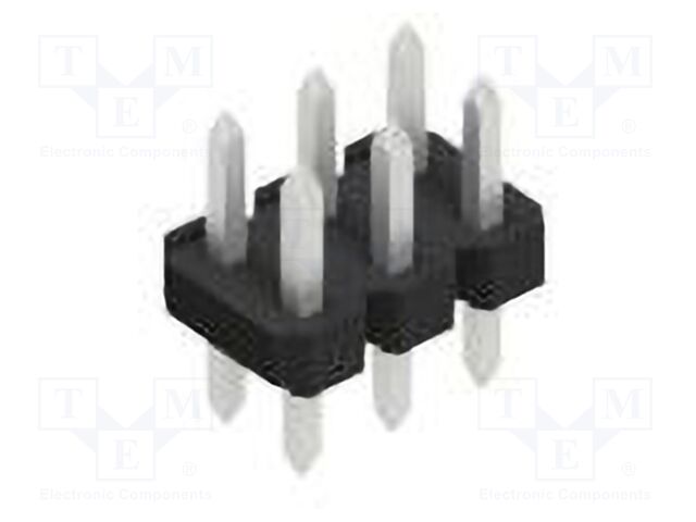Connector: pin strips; pin header; male; PIN: 6; 2.54mm; THT; 2x3