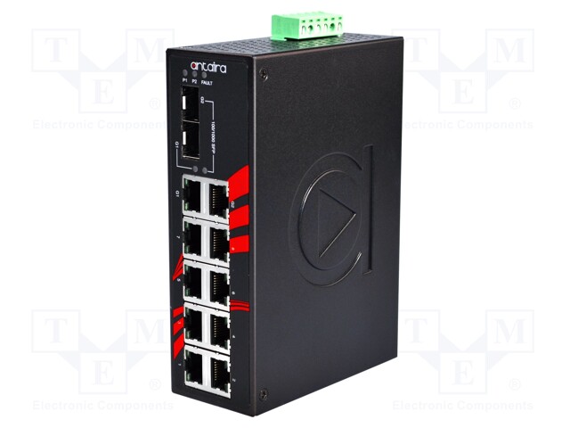 Industrial module: switch Ethernet; unmanaged; 12÷48VDC; RJ45