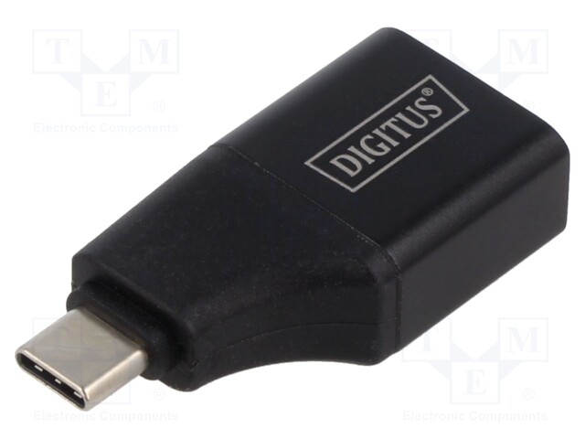 Adapter; HDMI socket,USB C plug; gold-plated; black