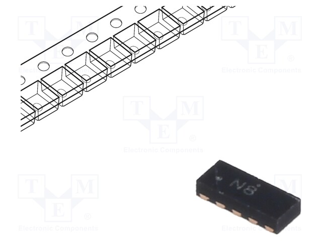 Diode: Transil array; 5V; 2A; bidirectional; 30W; DFN10; Channels: 4
