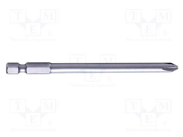 Screwdriver bit; Phillips; PH3; Overall len: 100mm; 2pcs.
