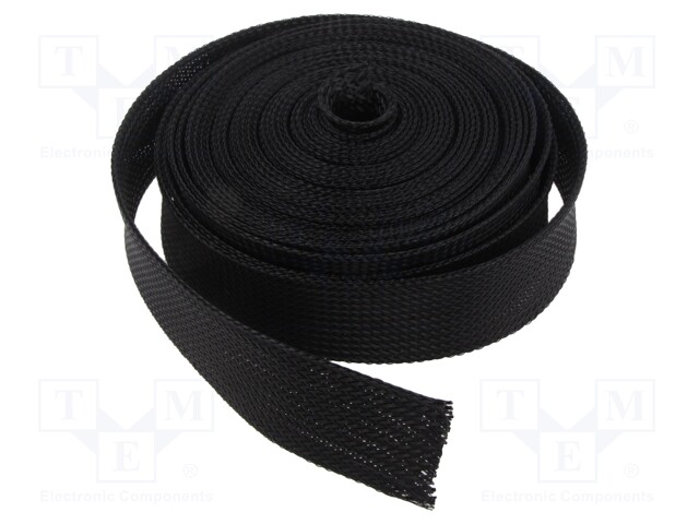 Polyester braid; ØBraid : 35÷60mm; polyester; black; -55÷150°C