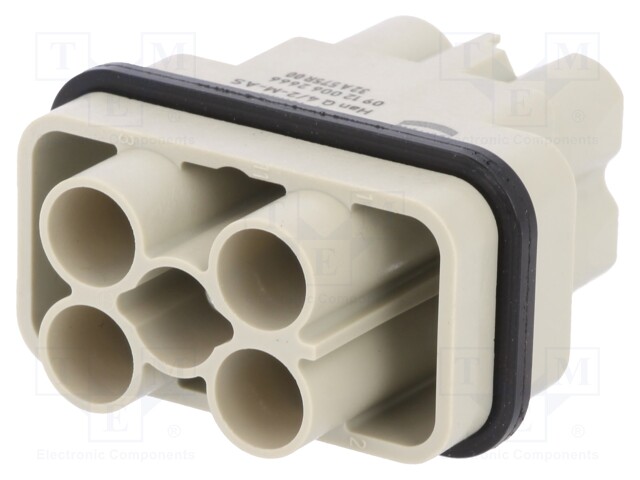 Connector: HDC; male; Han Q; PIN: 6(4+2); Compact