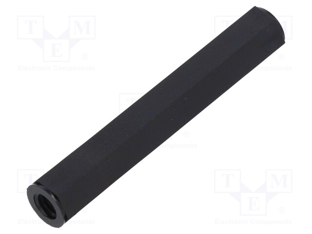 Screwed spacer sleeve; cylindrical; polyamide; M6; 65mm