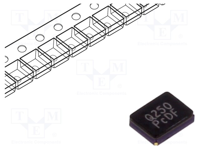 Resonator: quartz; 25MHz; ±20ppm; 18pF; SMD; 3.2x2.5x0.8mm