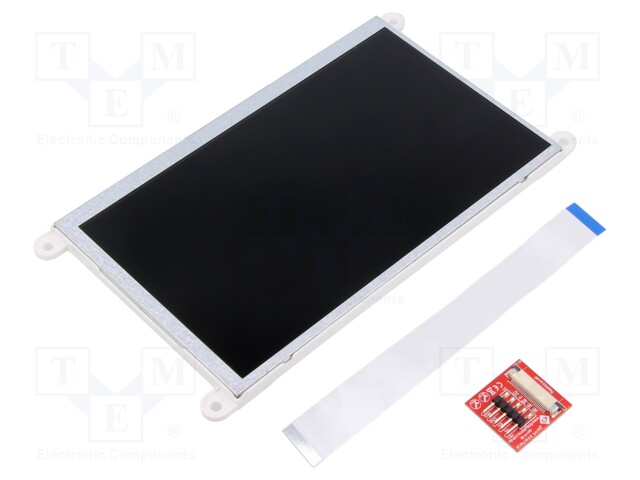 Display: TFT; 7"; 800x480; Illumin: LED; Dim: 187x102.1x7.2mm; 5VDC