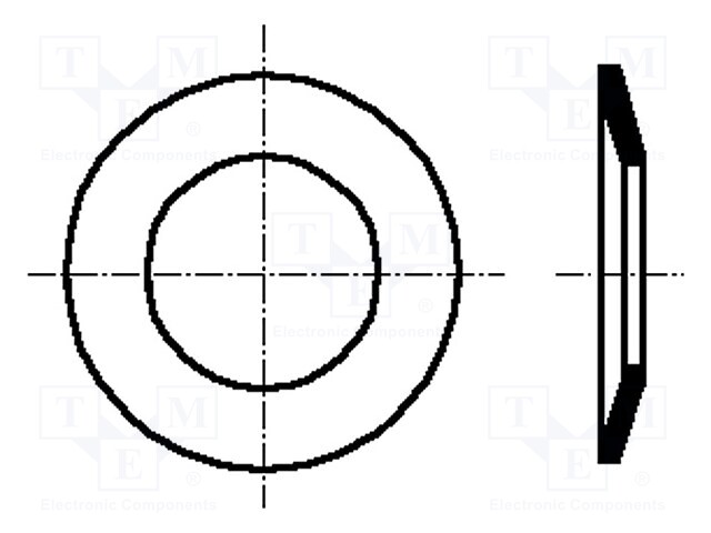 Washer; conical; M5; D=12mm; h=1mm; A2 stainless steel; BN 710