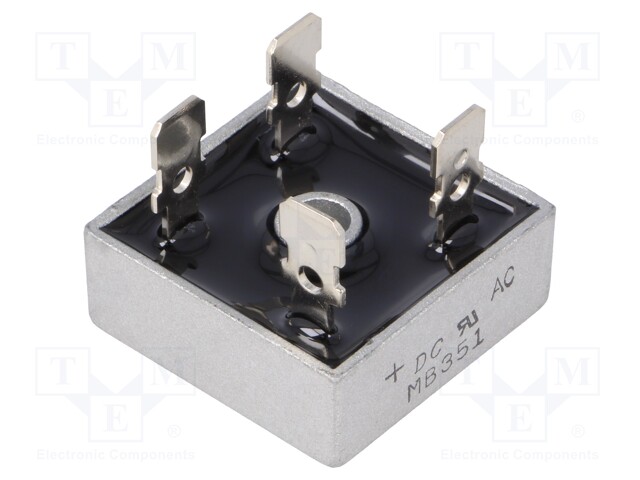 Single-phase bridge rectifier; Urmax: 100V; If: 35A; Ifsm: 400A