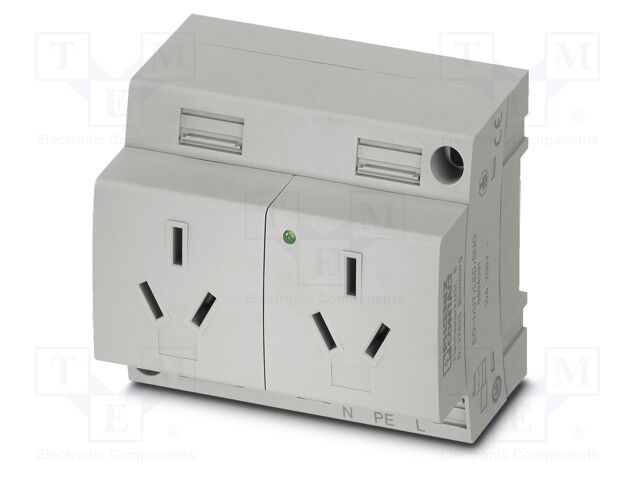 Connector: AC supply; socket; female; 10A; PIN: 3; screw terminal