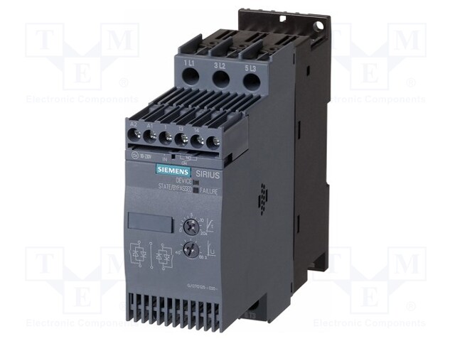Module: soft-start; Usup: 200÷480VAC; Series: S0; DIN; 110÷230VDC