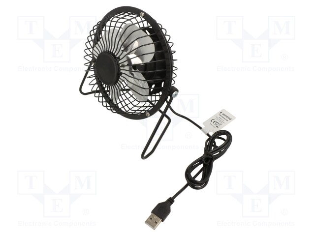 Fan; black; USB A; 1m