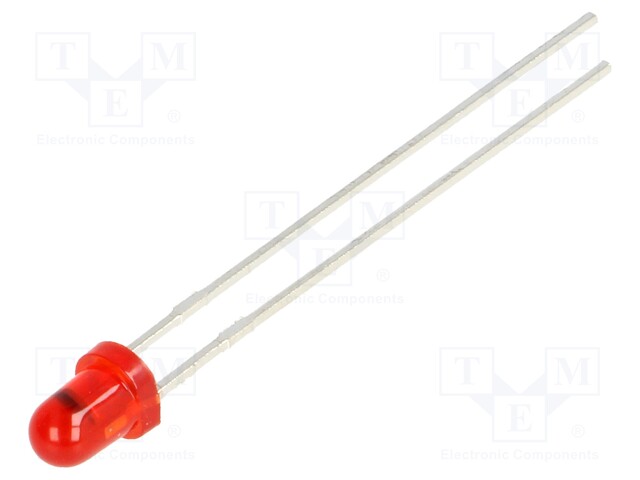 LED; 3mm; red; 10÷200mcd; 60°; 3.5÷14V; 22mA; Variant: blinking