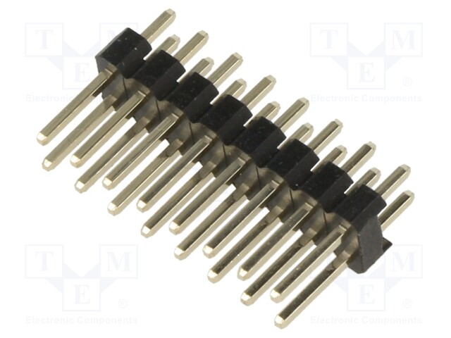 Socket; pin strips; male; 2.54mm; PIN: 16; THT; on PCBs; gold-plated