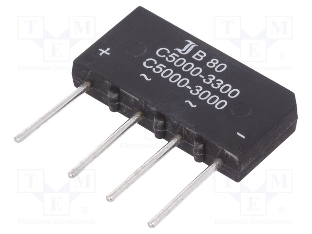 Bridge rectifier: single-phase; Urmax: 160V; If: 5A; Ifsm: 150A