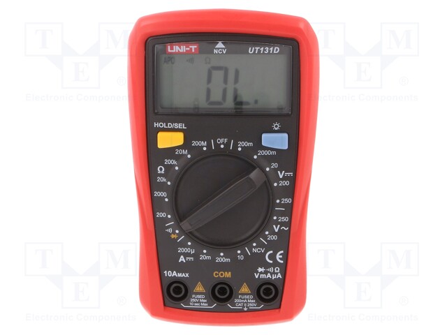 Digital multimeter; LCD (2000),with a backlit; Diode test: yes