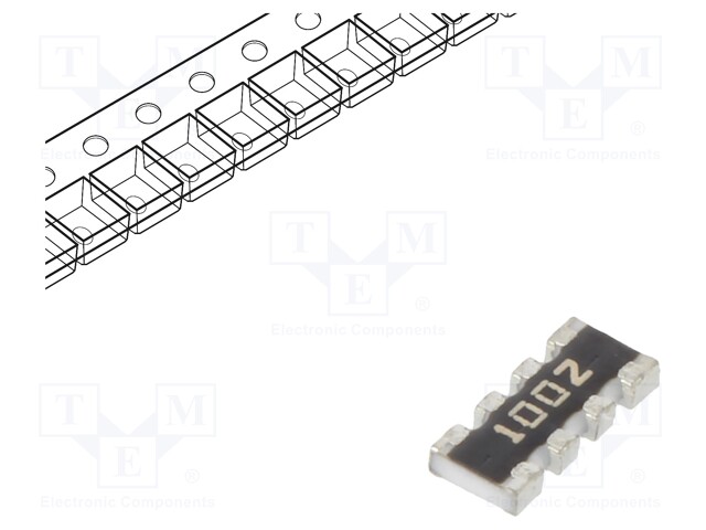 Resistor network: Y; 10kΩ; SMD; No.of resistors: 4; 62.5mW; ±1%