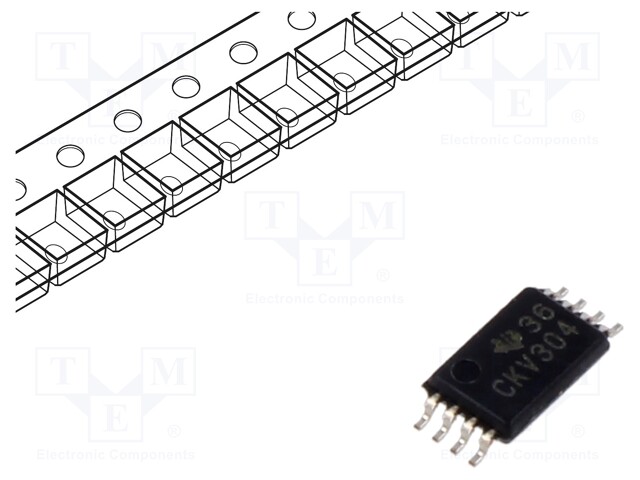 Clock Buffer, 200 MHz, 2.3V-3.6V supply, 4 Outputs, TSSOP-8