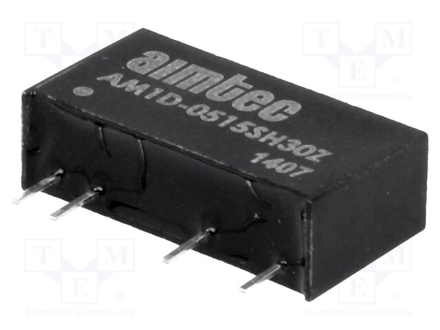 Converter: DC/DC; 1W; Uin: 4.5÷5.5V; 15VDC; Iout: 70mA; SIP7; 2.3g