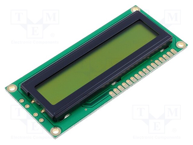 Display: LCD; alphanumeric; STN Positive; 16x1; 80x36x5mm; PIN: 16