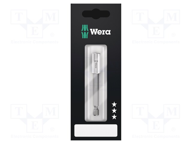 Holders for screwdriver bits; Socket: 1/4"; Overall len: 75mm