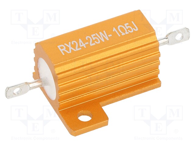 Resistor: wire-wound; with heatsink; 1.5Ω; 25W; ±5%; 50ppm/°C