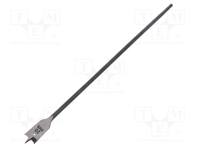 Drill bit; wood; Ø: 20mm; Overall len: 370mm; HSS; 1pcs; Series: Flat