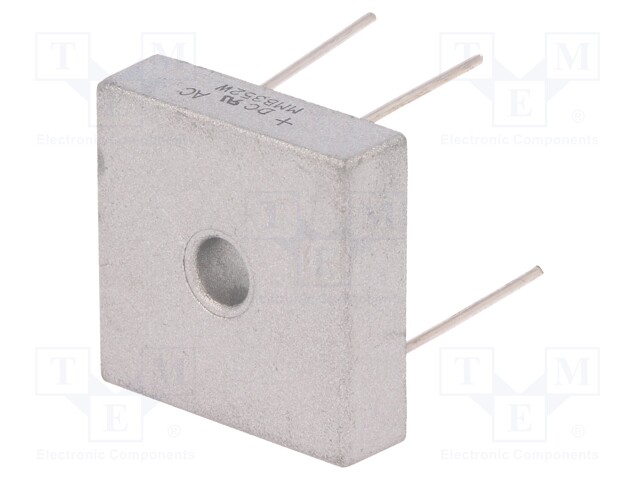 Single-phase bridge rectifier; Urmax: 200V; If: 35A; Ifsm: 400A