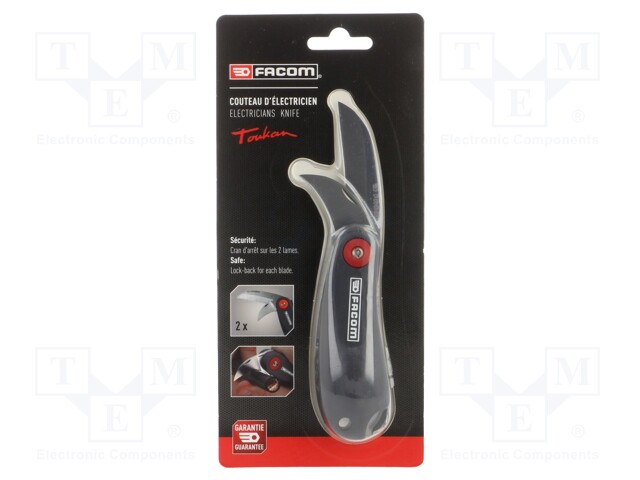 Knife; for electricians; Kind of blade: semicircular; 169mm